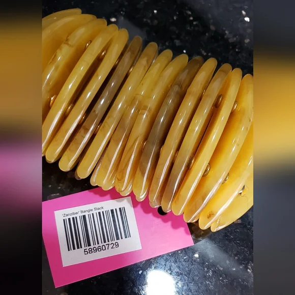 Sassy Jones Zanzibar Bangle Stack Brown Stretch Bracelet - Picture 1 of 8